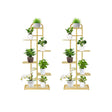 SOGA 2X 6 Tier 7 Pots Gold Metal Plant Stand Flowerpot Display Shelf Rack Indoor Home Office Decor - Cafe Supply