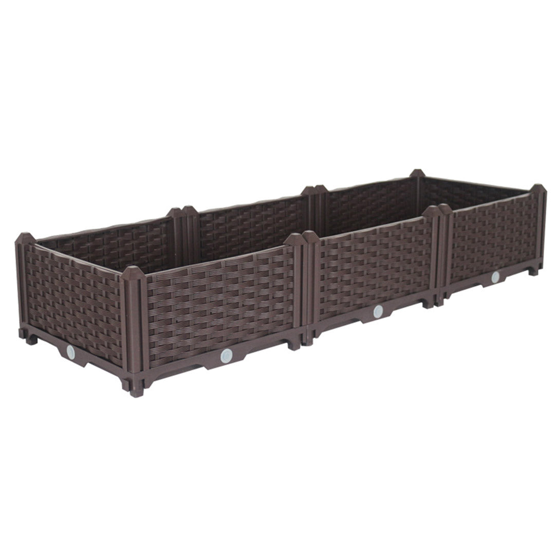 SOGA 120cm Raised Planter Box Vegetable Herb Flower Outdoor Plastic Plants Garden Bed - Cafe Supply
