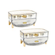 SOGA 2X 2 Tier Transparent Multifunctional Countertop Cosmetic Storage Makeup Skincare Holder Jewelry Cabinet Bathroom Desk Drawer Vanity Organiser - Cafe Supply