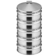 SOGA 5 Tier Stainless Steel Steamers With Lid Work inside of Basket Pot Steamers 25cm - Cafe Supply