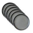 SOGA 6X 8-inch Round Black Steel Non-stick Pizza Tray Oven Baking Plate Pan - Cafe Supply