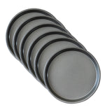 SOGA 6X 8-inch Round Black Steel Non-stick Pizza Tray Oven Baking Plate Pan - Cafe Supply