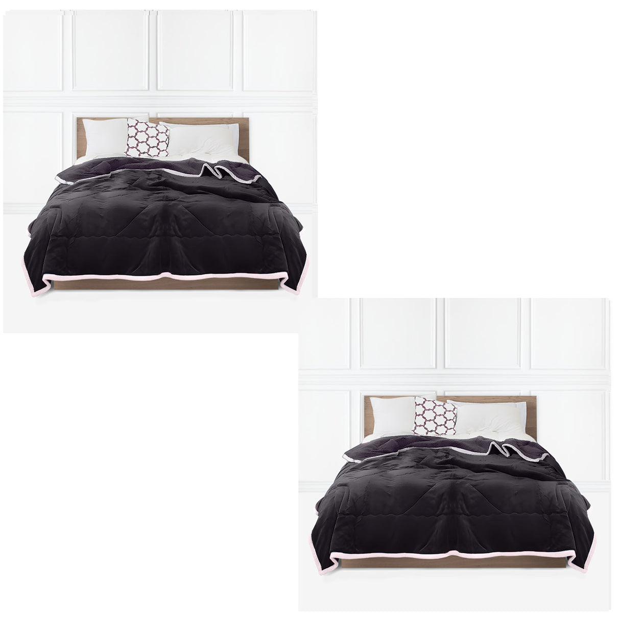 SOGA 2X Dark Grey Throw Blanket Warm Cozy Double Sided Thick Flannel Coverlet Fleece Bed Sofa Comforter - Cafe Supply