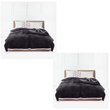 SOGA 2X Dark Grey Throw Blanket Warm Cozy Double Sided Thick Flannel Coverlet Fleece Bed Sofa Comforter - Cafe Supply