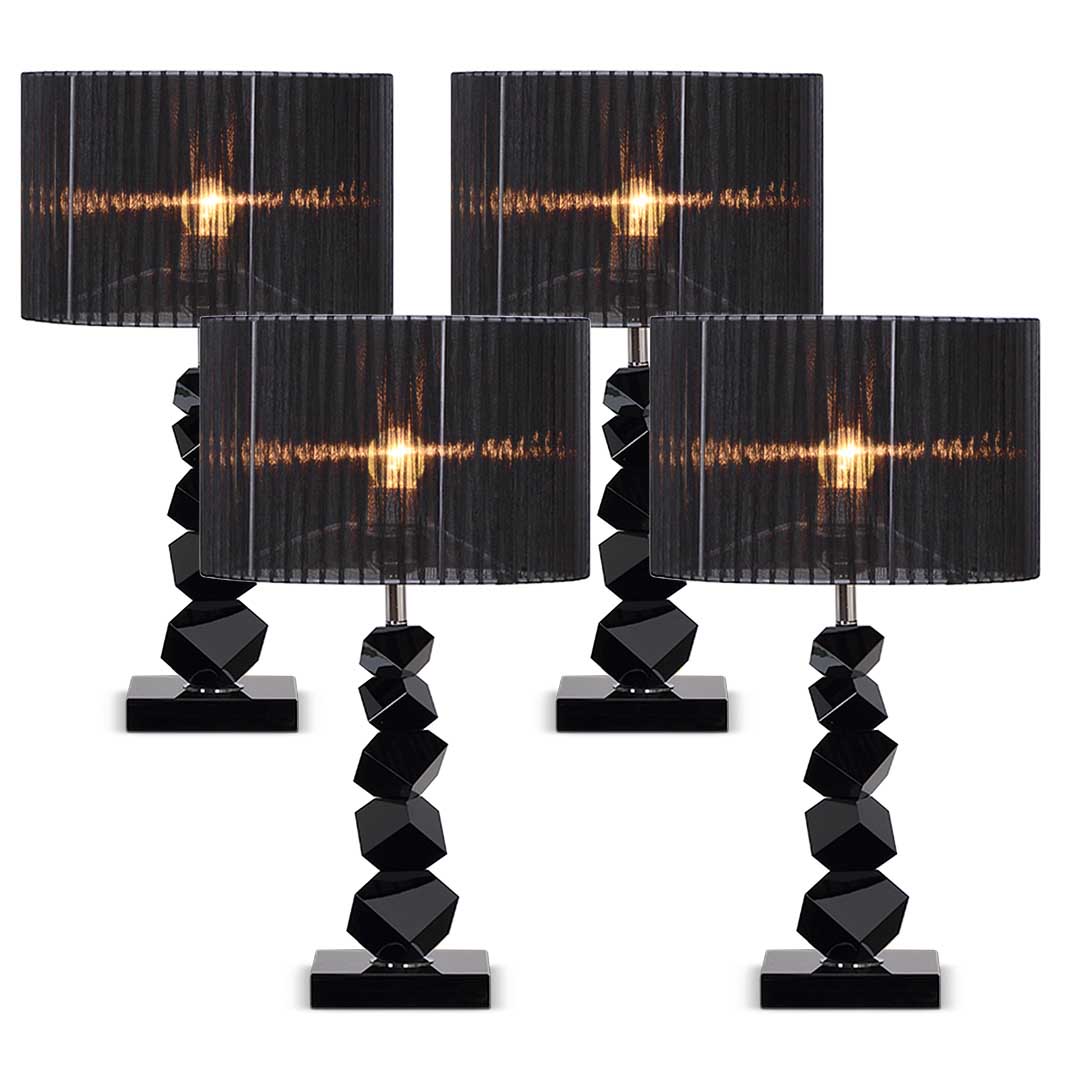 SOGA 4X 55cm Black Table Lamp with Dark Shade LED Desk Lamp - Cafe Supply