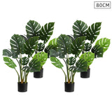 SOGA 4X 80cm Artificial Indoor Potted Turtle Back Fake Decoration Tree Flower Pot Plant - Cafe Supply