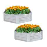 SOGA 2X 60cm Hexagon Shape Galvanised Raised Garden Bed Vegetable Herb Flower Outdoor Planter Box - Cafe Supply