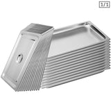 SOGA 12X Gastronorm GN Pan Full Size 1/1 GN Pan 2cm Deep Stainless Steel Tray With Lid - Cafe Supply