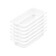 SOGA 65mm Clear Gastronorm GN Pan 1/3 Food Tray Storage Bundle of 6 - Cafe Supply