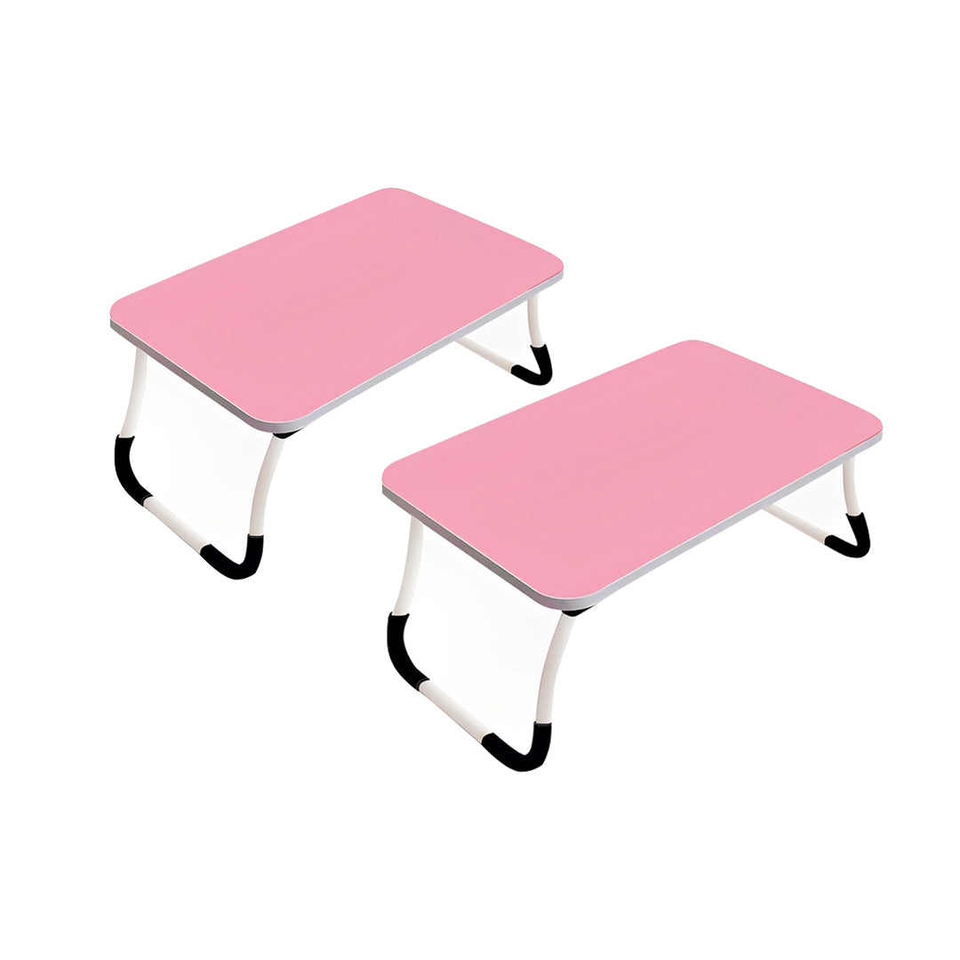 SOGA 2X Pink Portable Bed Table Adjustable Foldable Bed Sofa Study Tab ...