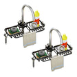 SOGA 2X Black Kitchen Sink Organiser Faucet Soap Sponge Caddy Rack Drainer with Towel Bar Holder - Cafe Supply