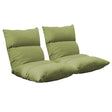 SOGA 2X Lounge Floor Recliner Adjustable Lazy Sofa Bed Folding Game Chair Yellow Green - Cafe Supply