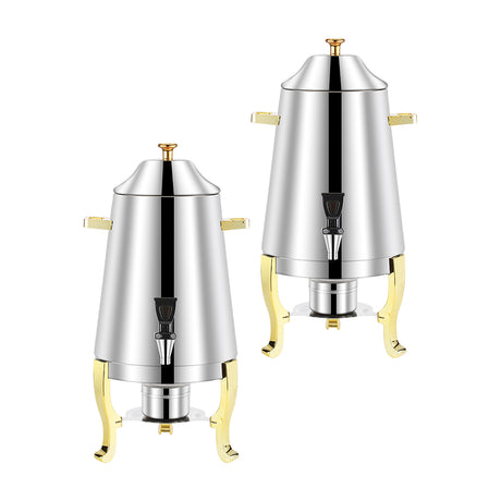 SOGA 2X Stainless Steel Dispenser Beverage Juicer Commercial Buffet Drink Container Jug with Side Handles - Cafe Supply