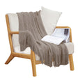 SOGA Coffee Diamond Pattern Knitted Throw Blanket Warm Cozy Woven Cover Couch Bed Sofa Home Decor with Tassels - Cafe Supply