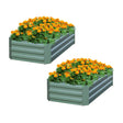 SOGA 2X 90cm Rectangle Galvanised Raised Garden Bed Vegetable Herb Flower Outdoor Planter Box - Cafe Supply