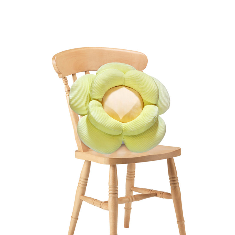 SOGA Green Double Flower Shape Cushion Soft Bedside Floor Plush Pillow Home Decor - Cafe Supply