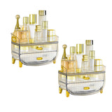 SOGA 2X 3 Tier Transparent Multifunctional Countertop Cosmetic Storage Makeup Skincare Holder Jewelry Cabinet Bathroom Desk Drawer Vanity Organiser - Cafe Supply