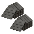 SOGA 2X 11 pcs Grey DIY Wooden Composite Decking Tiles Garden Outdoor Backyard Flooring Home Decor - Cafe Supply