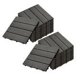 SOGA 2X 11 pcs Grey DIY Wooden Composite Decking Tiles Garden Outdoor Backyard Flooring Home Decor - Cafe Supply