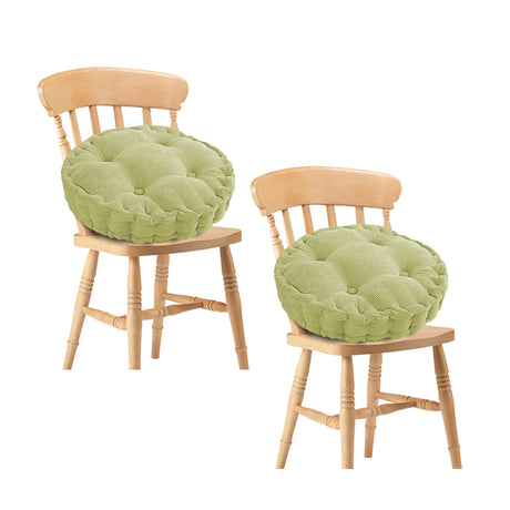SOGA 2X Green Round Cushion Soft Leaning Plush Backrest Throw Seat Pillow Home Office Decor - Cafe Supply