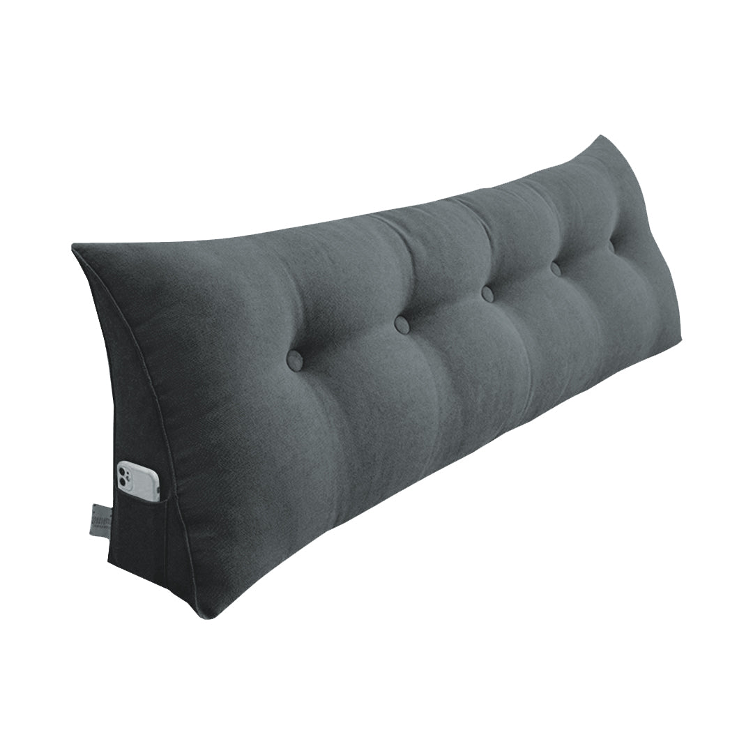 SOGA 180cm Dark Grey Triangular Wedge Bed Pillow Headboard Backrest Bedside Tatami Cushion Home Decor - Cafe Supply