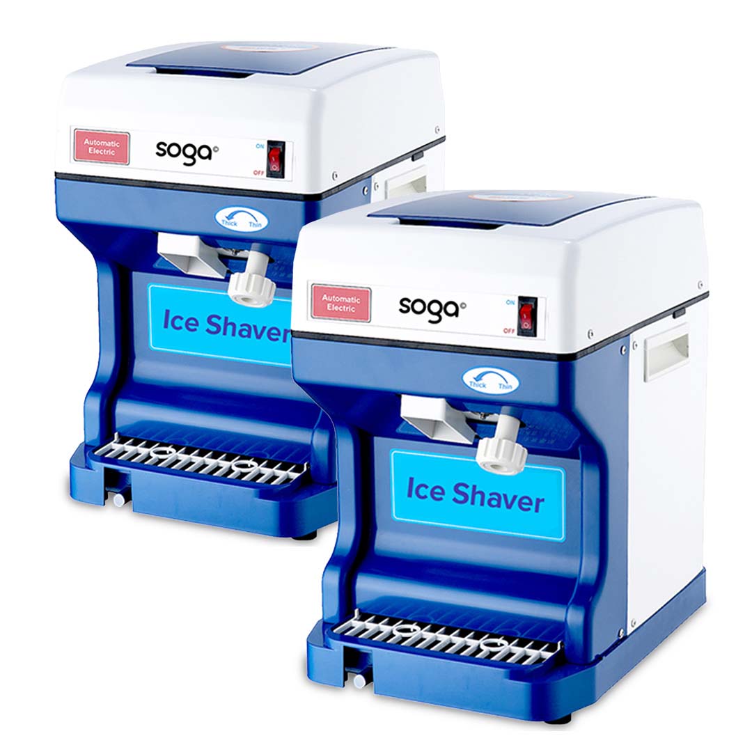 SOGA 2X Ice Shaver Commercial Electric Stainless Steel Ice Crusher Slicer Machine 120KG/h - Cafe Supply