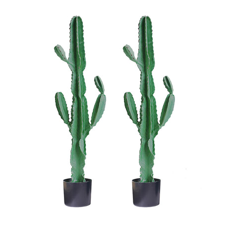 SOGA 2X 120cm Green Artificial Indoor Cactus Tree Fake Plant Simulation Decorative 6 Heads - Cafe Supply