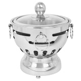 SOGA Stainless Steel Mini Asian Buffet Hot Pot Single Person Shabu Alcohol Stove Burner with Glass Lid - Cafe Supply
