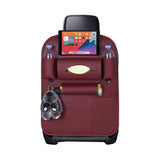 SOGA PVC Leather Car Back Seat Storage Bag Multi-Pocket Organizer Backseat and iPad Mini Holder Red - Cafe Supply