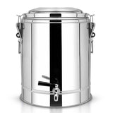 SOGA 12L Stainless Steel Insulated Stock Pot Dispenser Hot & Cold Beverage Container With Tap - Cafe Supply
