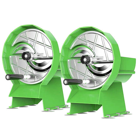 SOGA 2X Commercial Manual Vegetable Fruit Slicer Kitchen Cutter Machine Green - Cafe Supply