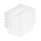 SOGA 100mm Clear Gastronorm GN Pan 1/2 Food Tray Storage Bundle of 6 - Cafe Supply