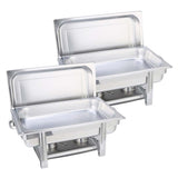 SOGA 2X Single Tray Stainless Steel Chafing Catering Dish Food Warmer - Cafe Supply