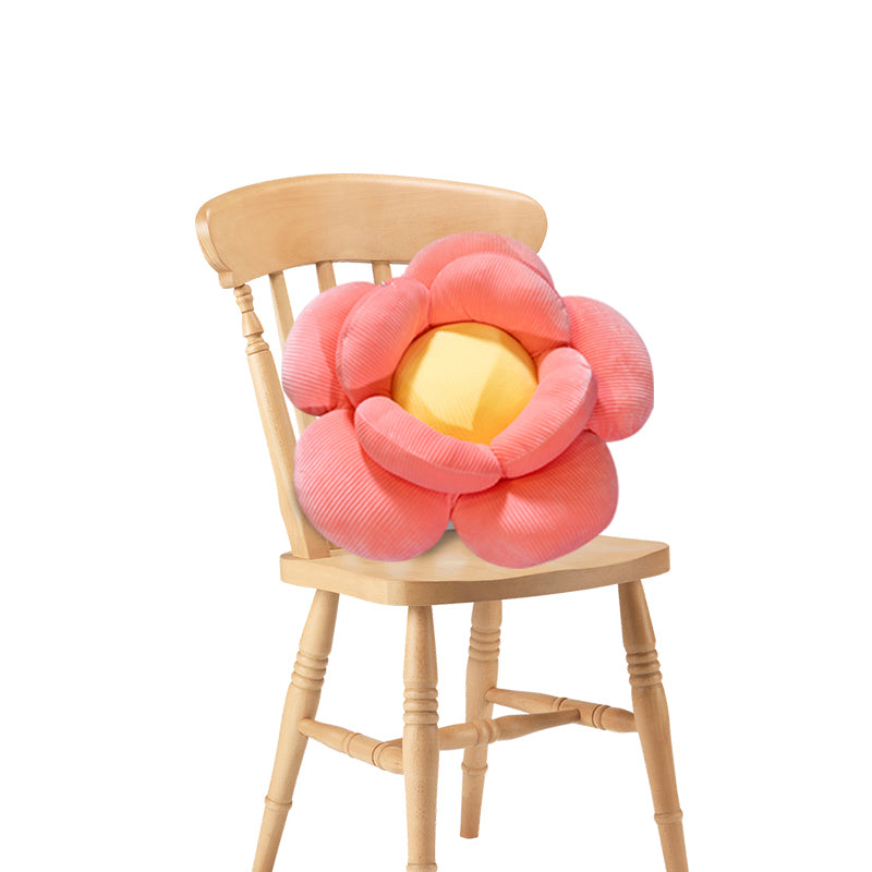 SOGA Red Double Flower Shape Cushion Soft Bedside Floor Plush Pillow Home Decor - Cafe Supply
