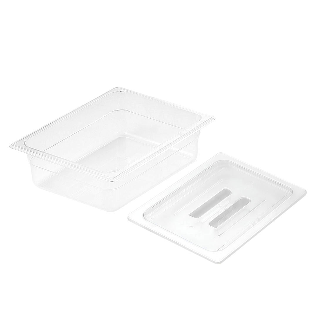 SOGA 150mm Clear Gastronorm GN Pan 1/2 Food Tray Storage with Lid - Cafe Supply