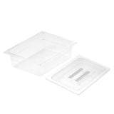 SOGA 150mm Clear Gastronorm GN Pan 1/2 Food Tray Storage with Lid - Cafe Supply