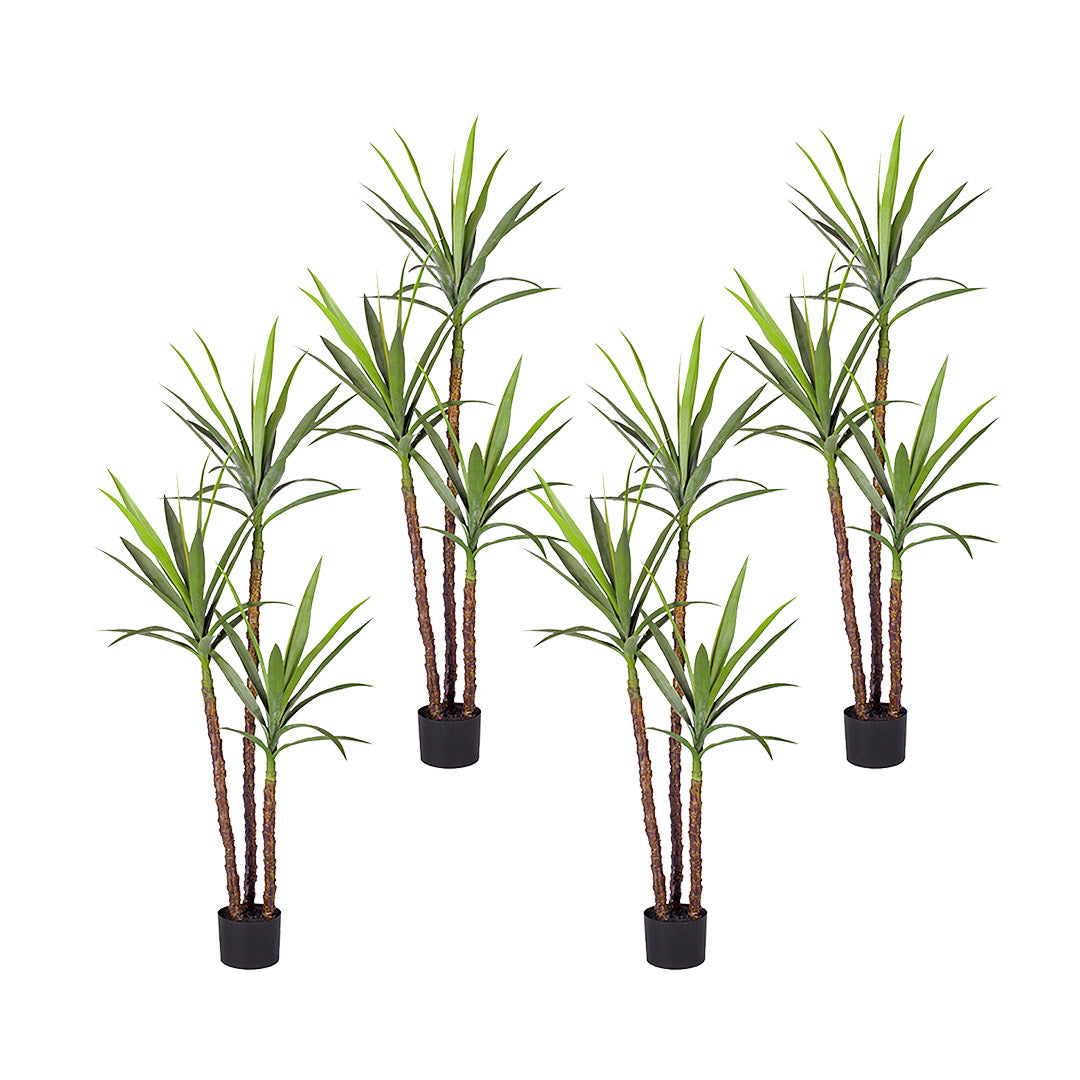 SOGA 4X 150cm Artificial Natural Green Dracaena Yucca Tree Fake Tropical Indoor Plant Home Office Decor - Cafe Supply