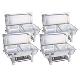 SOGA 4X Stainless Steel Chafing Double Tray Catering Dish Food Warmer - Cafe Supply