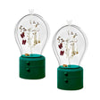 SOGA 2X Green 360 Degree Rotating LED Light 2 Layered Jewelry Storage Box Waterproof Dustproof Accessories Organiser - Cafe Supply