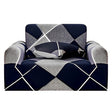 SOGA 1-Seater Checkered Sofa Cover Couch Protector High Stretch Lounge Slipcover Home Decor - Cafe Supply