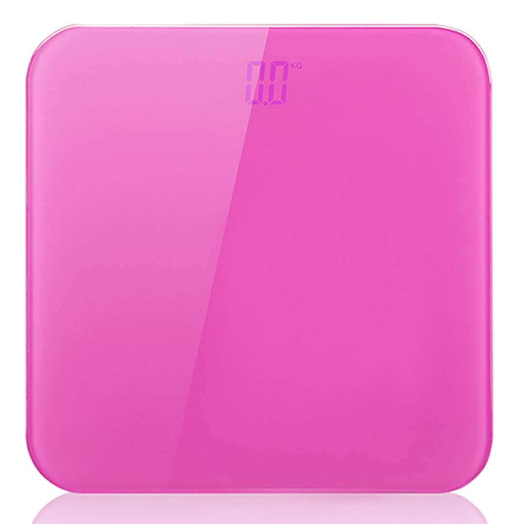 SOGA 180kg Digital Fitness Weight Bathroom Gym Body Glass LCD Electronic Scales Pink - Cafe Supply