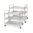 SOGA 2X 3 Tier 86x54x94cm Stainless Steel Kitchen Dinning Food Cart Trolley Utility Round Large - Cafe Supply