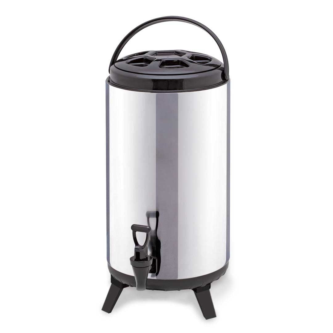 SOGA 8L Portable Insulated Cold/Heat Coffee Tea Beer Barrel Brew Pot With Dispenser - Cafe Supply