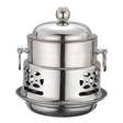 SOGA Stainless Steel Mini Asian Buffet Hot Pot Single Person Shabu Alcohol Stove Burner with Lid - Cafe Supply