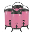 SOGA 4X 8L Stainless Steel Insulated Milk Tea Barrel Hot and Cold Beverage Dispenser Container with Faucet Pink - Cafe Supply