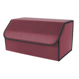 SOGA Leather Car Boot Collapsible Foldable Trunk Cargo Organizer Portable Storage Box Red Large - Cafe Supply