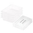 SOGA 65mm Clear Gastronorm GN Pan 1/2 Food Tray Storage Bundle of 4 with Lid - Cafe Supply