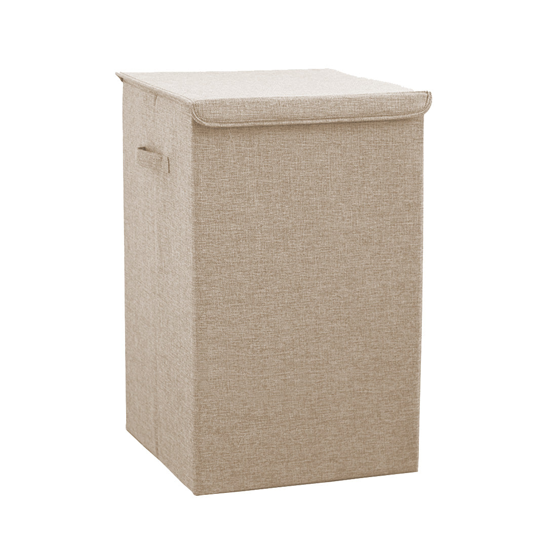 SOGA Beige Large Collapsible Laundry Hamper Storage Box Foldable Canvas Basket Home Organiser Decor - Cafe Supply