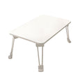 SOGA White Portable Bed Table Adjustable Folding Mini Desk With Cup-Holder Home Decor - Cafe Supply