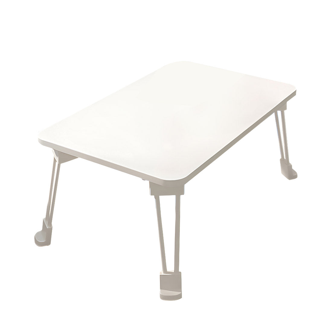 SOGA White Portable Bed Table Adjustable Folding Mini Desk With Cup-Holder Home Decor - Cafe Supply